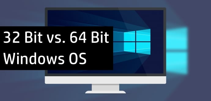 windows 10 32 bit vs 64